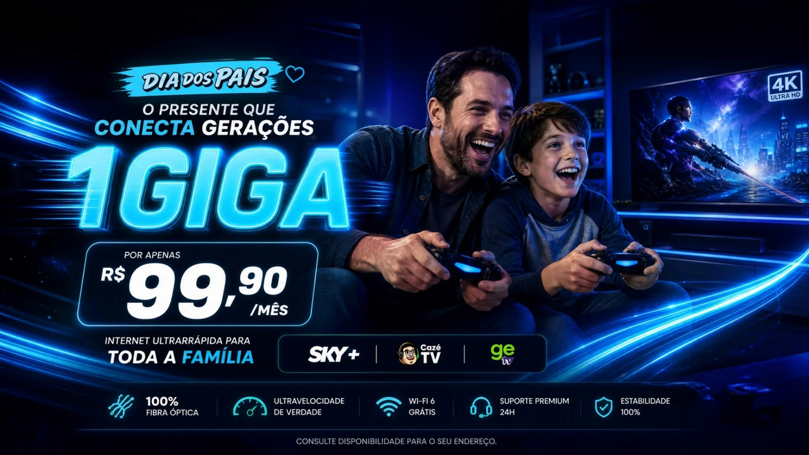 Família navegando na internet com fibra óptica Quick Fibra em Resende